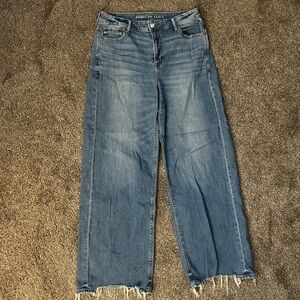American Eagle Outfitters Flare Wide Leg Blue Jeans